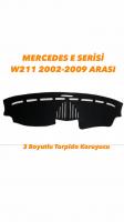 MERCEDES E SERİSİ W211 2002-2009 ARASI 3 BOYUTLU VİP DERİ TORPİDO KORUYUCU